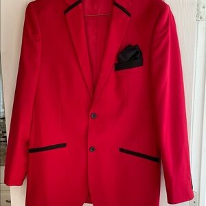 Ferrecci Red Blazer with Black Trim